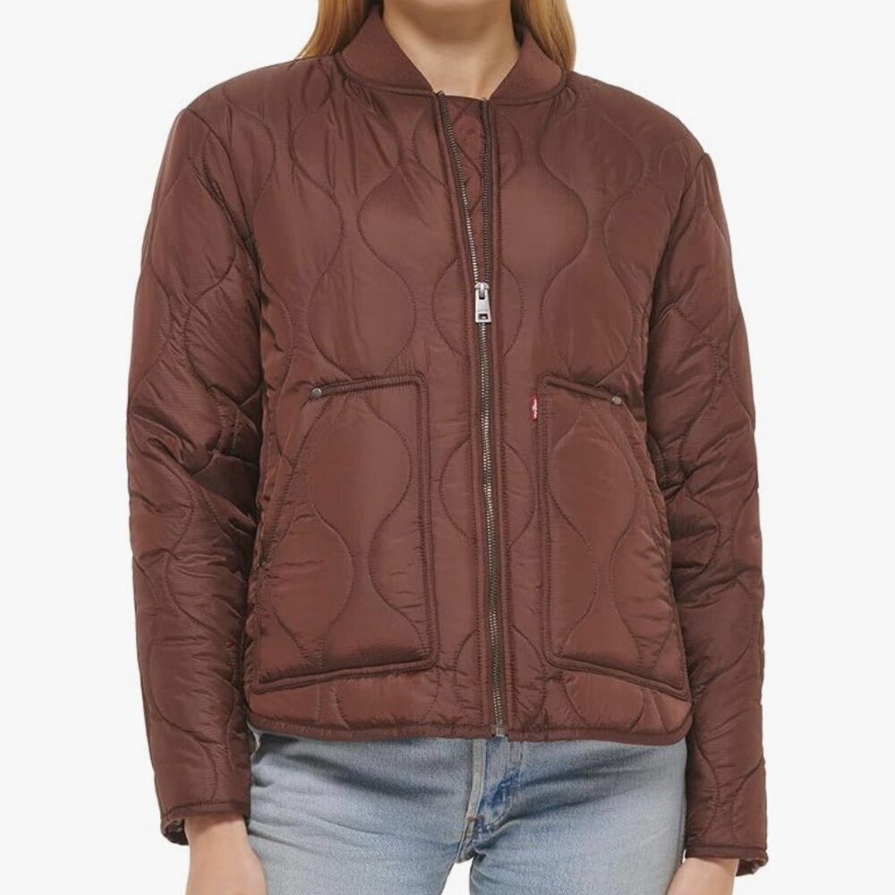 Levi's Women's Brown Onion Quilted Liner Jacket size Medium